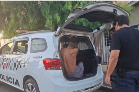 Homem é preso em flagrante pela Polícia Militar suspeito de agredir a ex-namorada no Centro de Tapiratiba