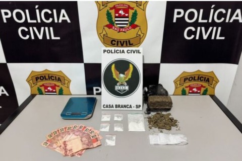 Operação da DISE em Casa Branca termina com jovem preso por tráfico, resistência e tentativa de suborno