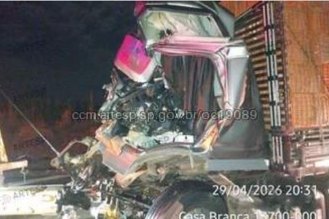 Colisão Traseira em rodovia próxima á Casa Branca