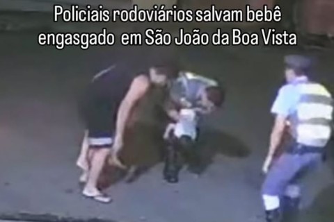 Policiais Rodoviários salvam bebê engasgado em São João da Boa Vista